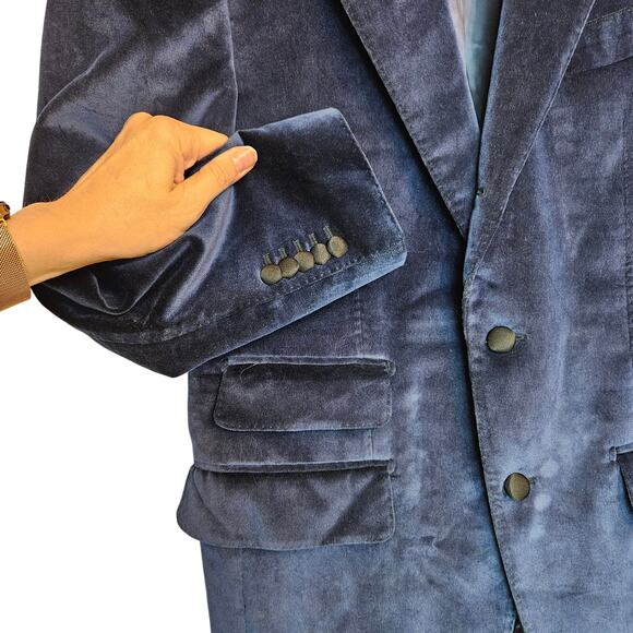 Suitsupply Mens Velvet Cashmere Blend Peak Lapel Washington Dinner Jacket Sz 38 - Picture 3 of 16